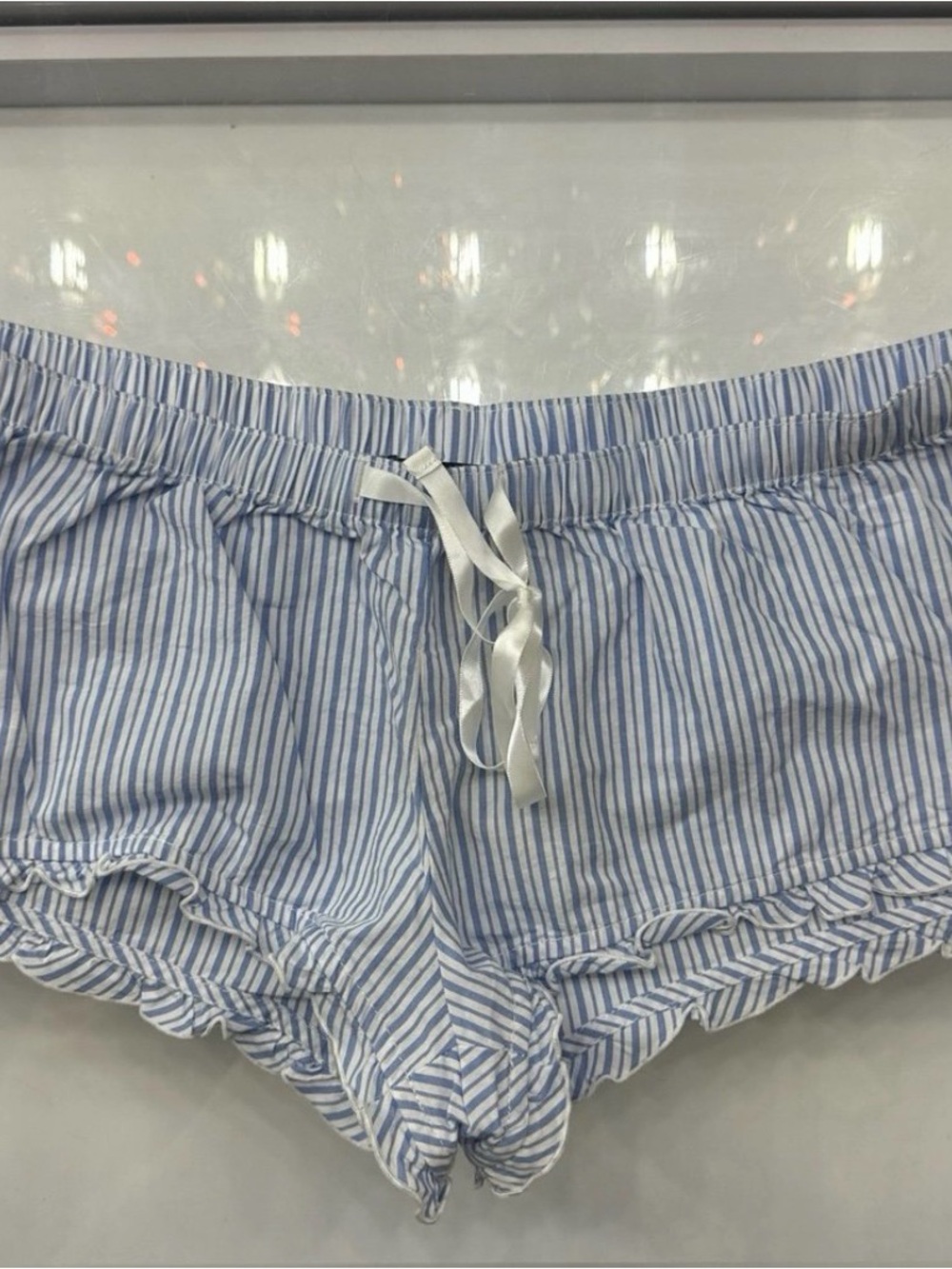 Brandy Melville Blue And White Striped Pajama Shorts W (Ready To Ship)